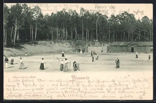 AK Dresden-Blasewitz, Lawn-Tennis-Platz am Waldesrand