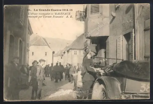 AK Masevaux, L`Alsace reconquise par l`armée francaise