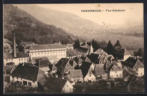 AK Oberbruck, Vue Générale du village et des collines environnantes