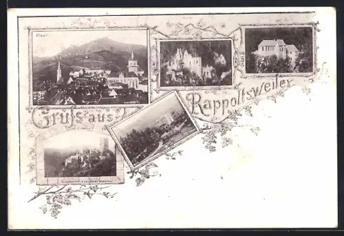 AK Rappoltsweiler, Vues de la ville et des alentours historiques