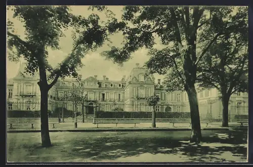 AK Colmar, La préfecture vue à travers les arbres