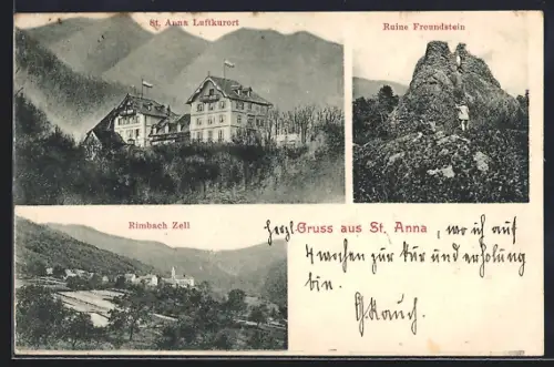 AK St. Anna, Ruine Freundstein, Rimbach Zell
