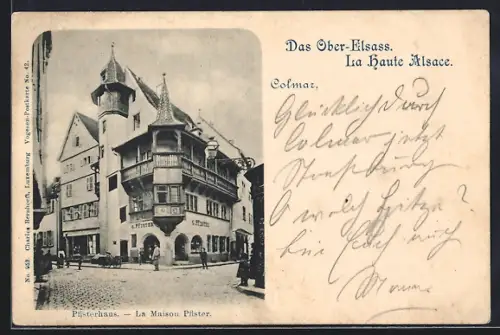 AK Colmar, La Maison Pfister dans le centre historique de la ville