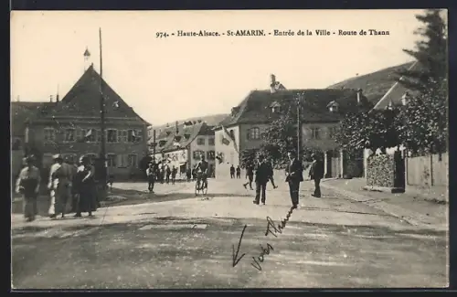 AK St-Amarin /Haute-Alsace, Entrée de la Ville, Route de Thann