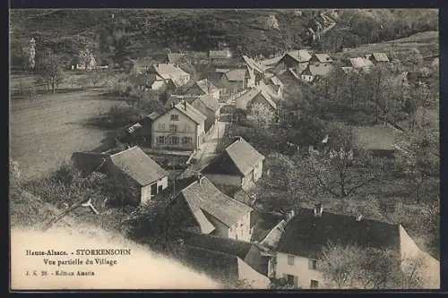 AK Storkensohn /Haute-Alsace, Vue partielle du Village