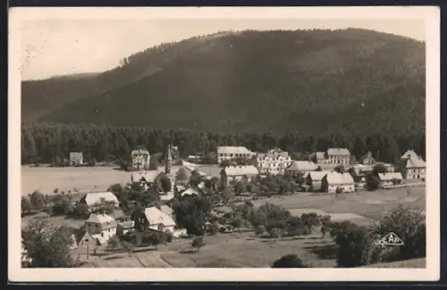 AK Aubure, Vue panoramique du village et des montagnes environnantes