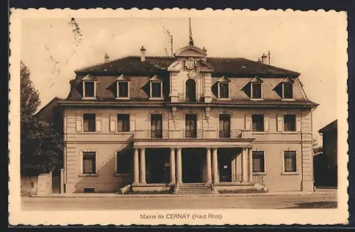 AK Cernay /Haut-Rhin, Mairie de Cernay avec son architecture classique