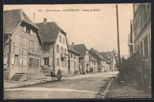 AK Dannemarie /Haute-Alsace, Route de Belfort