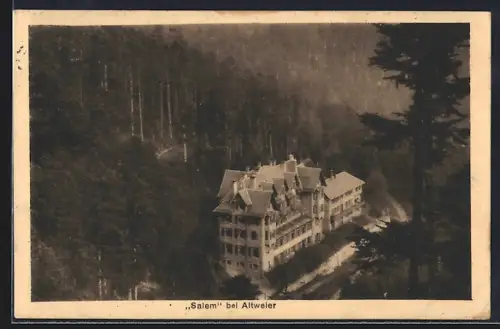 AK Salem /Altweier, Vue du bâtiment entouré de forêt dense