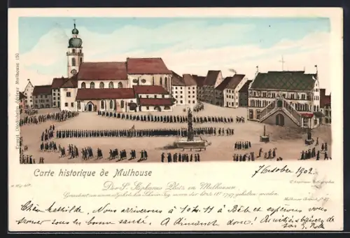 AK Mülhausen, St. Stephanus Platz