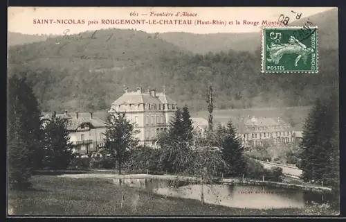 AK Saint-Nicolas pres Rougemont-le-Château, Vue sur le bâtiment principal et la Rouge Montagne