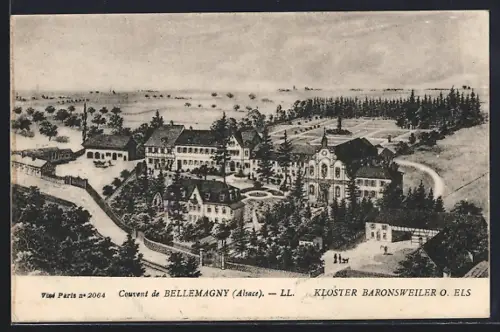 AK Bellemagny /Alsace, Couvent de Bellemagny vue aérienne