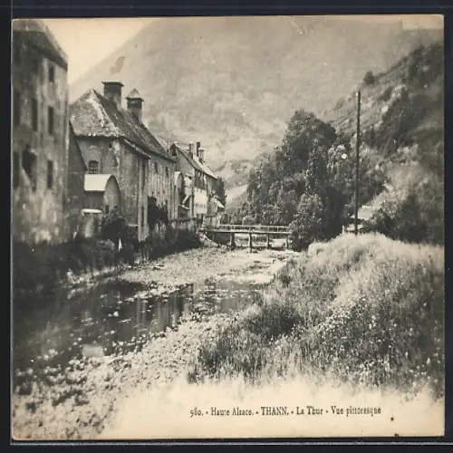 AK Thann /Haute Alsace, La Thur, Vue pittoresque