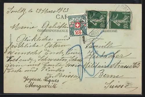 AK Joungholtz /Alsace, Le Presbytère bombardé