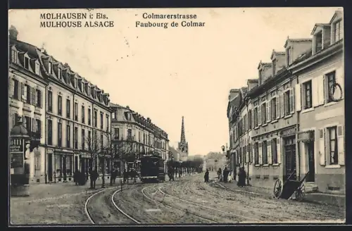 AK Mulhouse /Alsace, Faubourg de Colmar