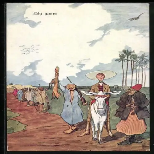 Künstler-AK Rudolf Pick: Fuchsjäger mit Beute