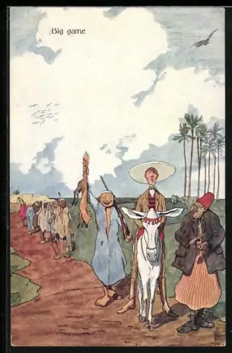 Künstler-AK Rudolf Pick: Fuchsjäger mit Beute