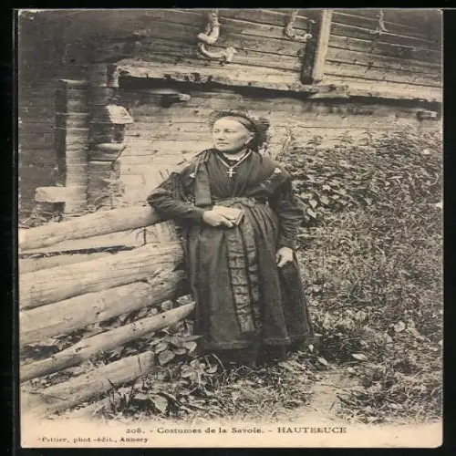 AK Costumes de la Savoie, Hauteluce, Auvergne