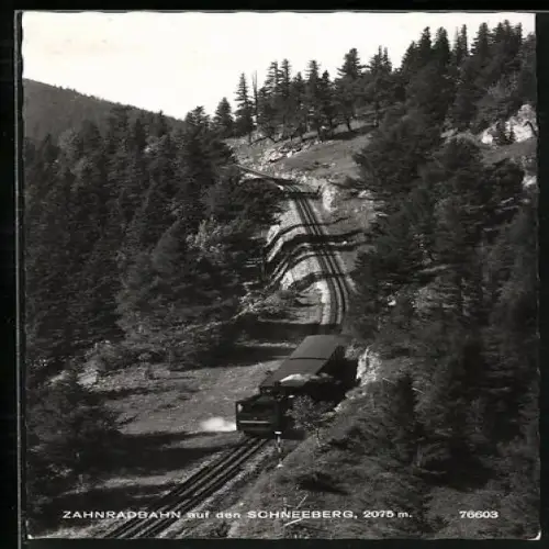 AK Schneeberg, Zahnradbahn auf dem Schneeberg