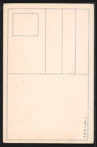 Künstler-AK Wilhelm List: Elfe sitzt auf einer Glocke, Jugendstil