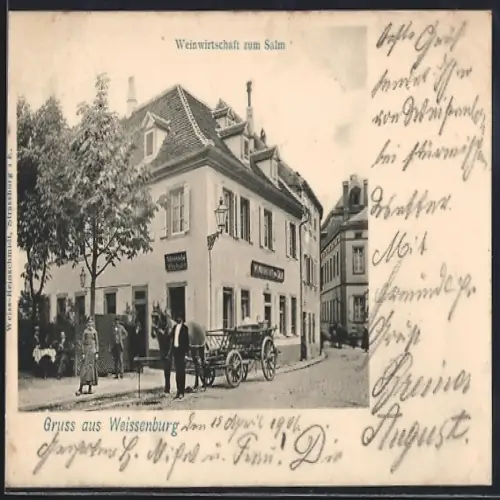 AK Weissenburg, Gasthof Weinwirtschaft zum Salm