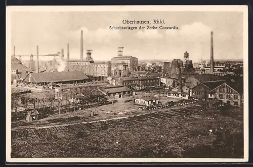 AK Oberhausen /Rhld., Schachtanlagen der Zeche Concordia