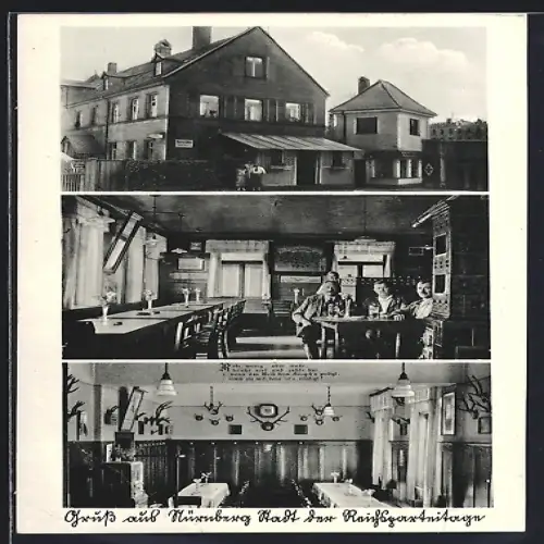AK Nürnberg, Gasthaus zum blauen Mantel, Inh. Hans Löbel, Tafelhofstr. 27