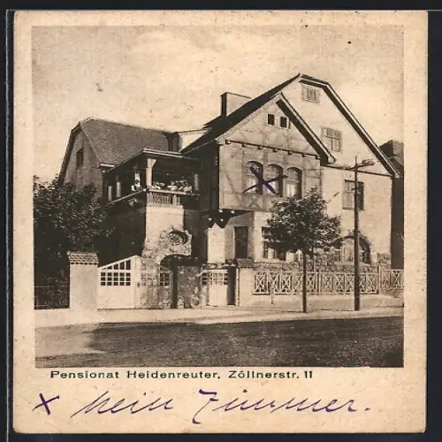 AK Weimar / Thüringen, Pensionat Heidenreuter, Zöllnerstr 11