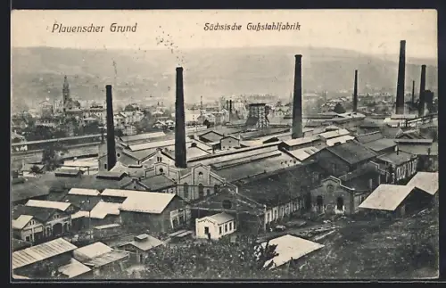 AK Freital, Sächsische Gussstahlfabrik im Plauenschen Grund