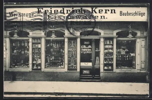 AK Dresden-A., Eisenwarenhandlung Friedrich Kern, Margarethen-Strasse 4