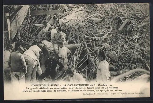 AK Nogent-sur-Seine, Le Catastrophe du 31 Octobre 1911