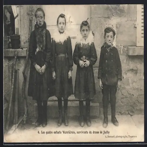 AK Jully, Les quatre enfants Verrières, survivants de drame de Jully
