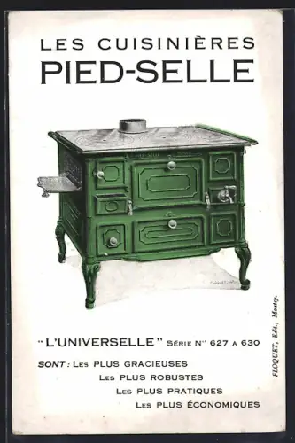 AK Les cuisinières pied-selle L`universelle, serie No. 627 a 630