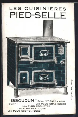 AK Les cuisinières pied-selle Issoudun, serie Nos. 6375 a 6381