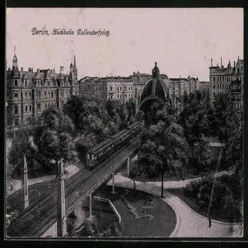 AK Berlin-Schöneberg, Hochbahn am Nollendorfplatz, U-Bahn