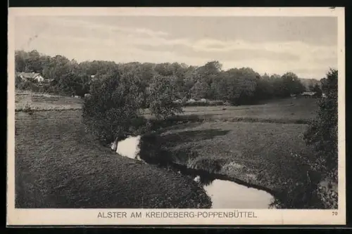 AK Hamburg-Poppenbüttel, Alster am Kreideberg, Atag Alsterthal-Terrain-Akten-Gesellschaft
