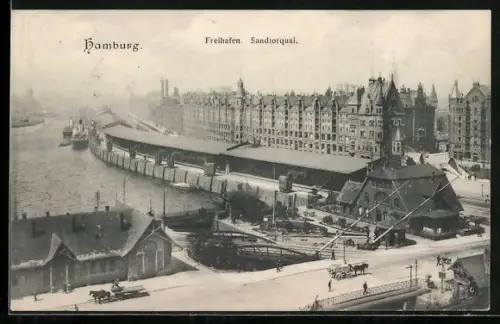 AK Hamburg, Freihafen, Sandtorquai