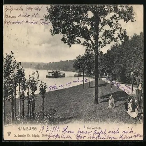 AK Hamburg-Uhlenhorst, Bei Walhalla