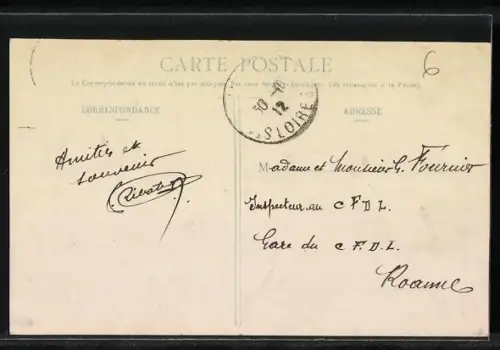 AK La Bénissons-Dieu /Loire, Restes de l`Abbaye fondée en 1138