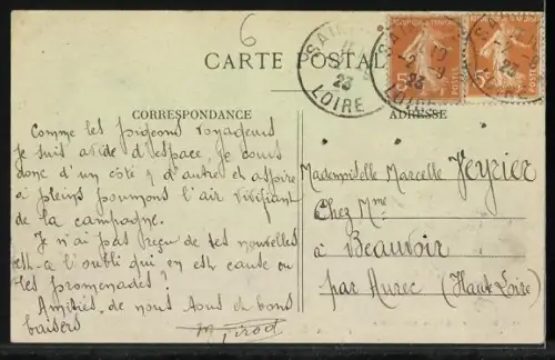 AK Fontanès /Loire, Vue générale du village et des champs environnants