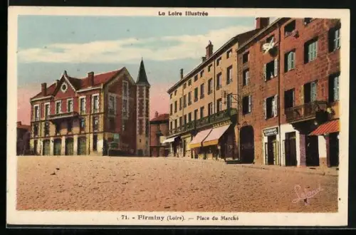 AK Firminy /Loire, Place du Marché