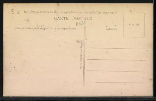 AK St-Forgeux-l`Espinasse /Loire, Vue Est des maisons et des champs devant