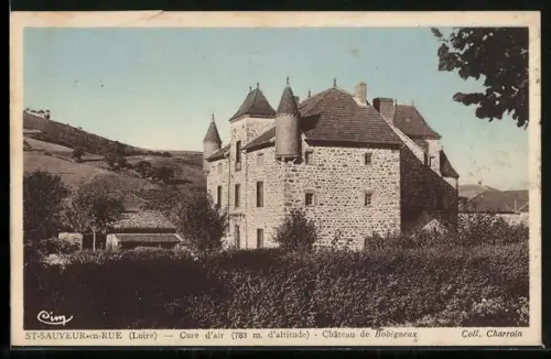 AK St-Sauveur-en-Rue /Loire, Château de Bobigneux dans la campagne environnante
