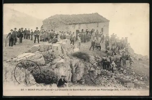 AK Mont-Pilat /Loire, La Chapelle de Saint-Sabin un jour de Pèlerinage