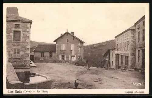 AK Les Noës /Loire, La Place