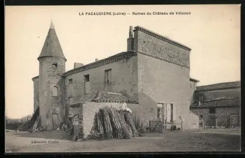 AK La Pacaudière /Loire, Ruines du Château de Villoizon