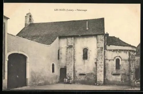 AK Les Noës /Loire, Pèlerinage