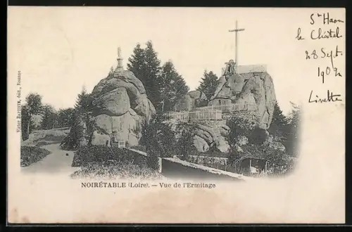 AK Noirétable /Loire, Vue de l`Ermitage