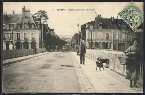 AK Joigny, Avenue Gambetta, côté Ville