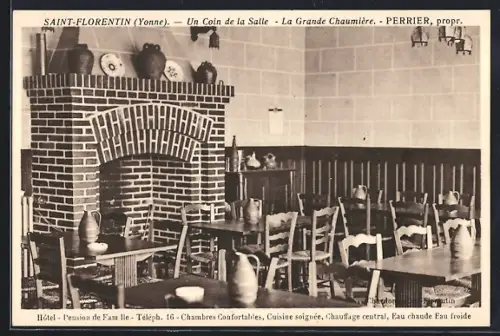 AK Saint-Florentin /Yonne, Un Coin de la Salle, La Grande Chaumière